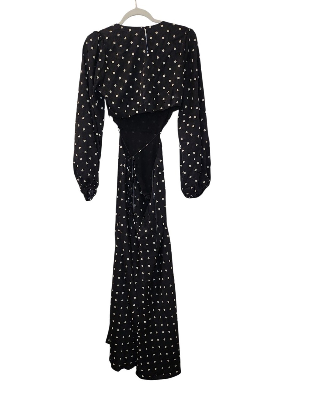 ASTR the Label Women's Quinn Polka-Dot Cutout Maxi Dress Size Meduim - Picture 9 of 16
